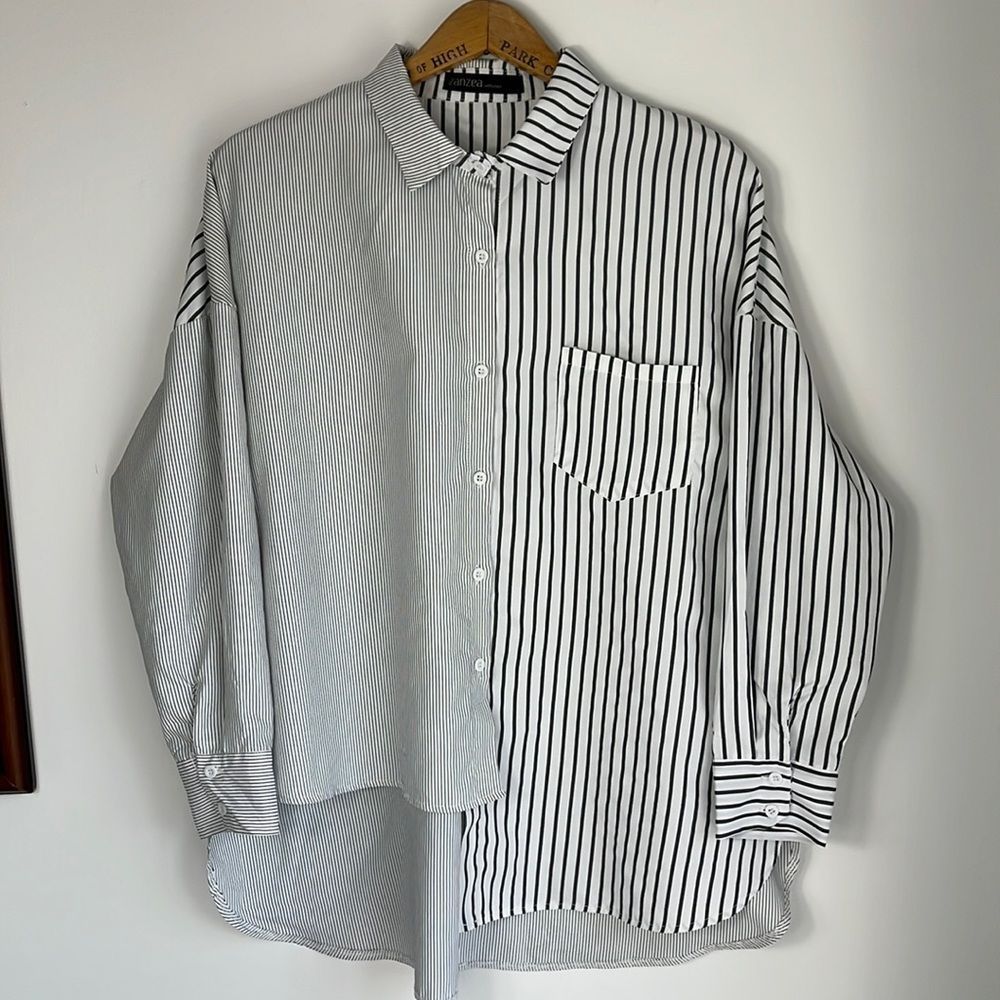 Asymmetrical Button Up Shirt